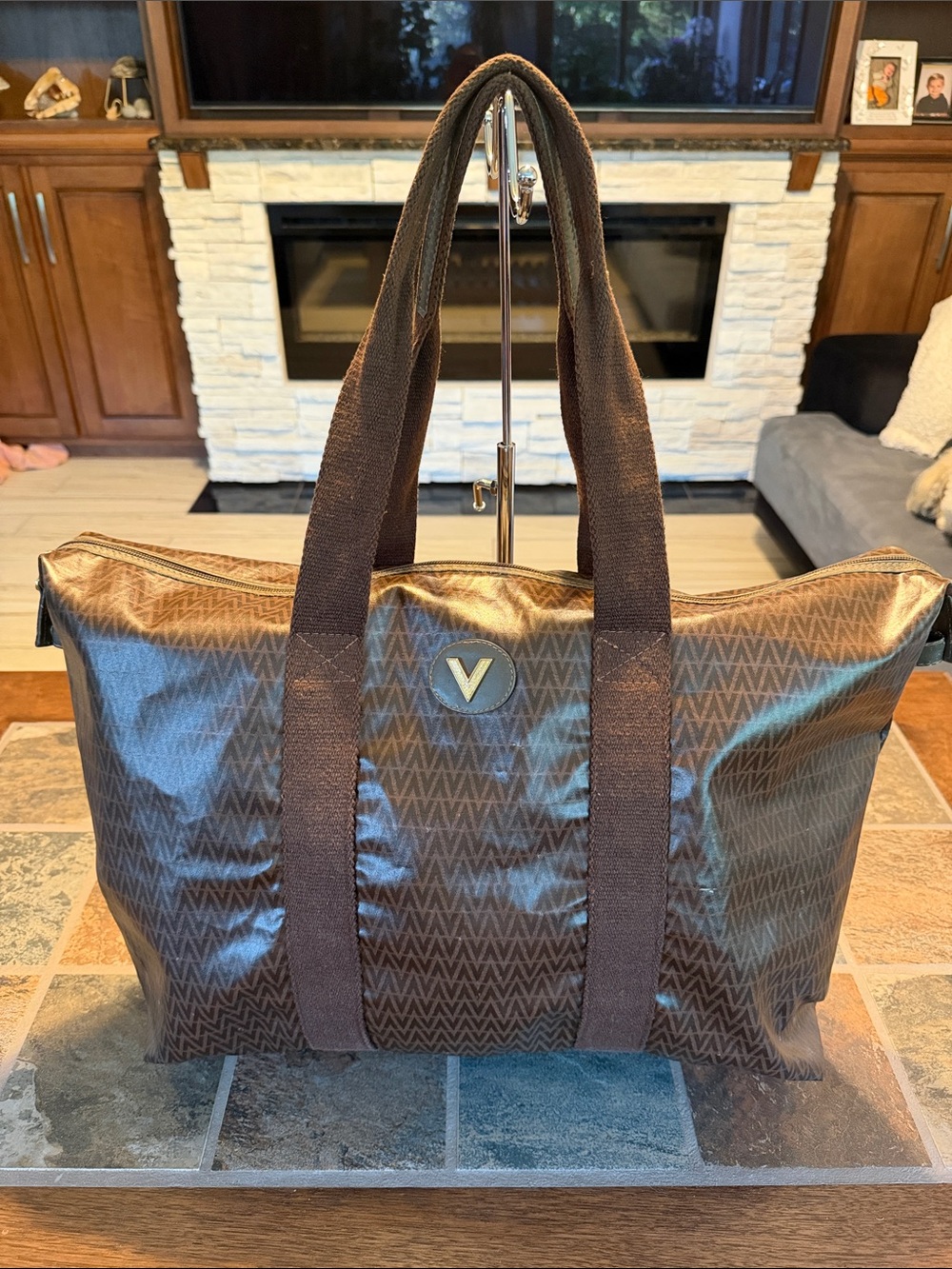 Vintage Mario Valentino Foldable overnight Travel Tote